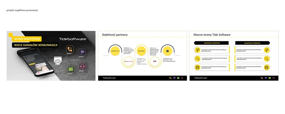 TideSoftware — szablon prezentacji, slajdy systemu wizualnego