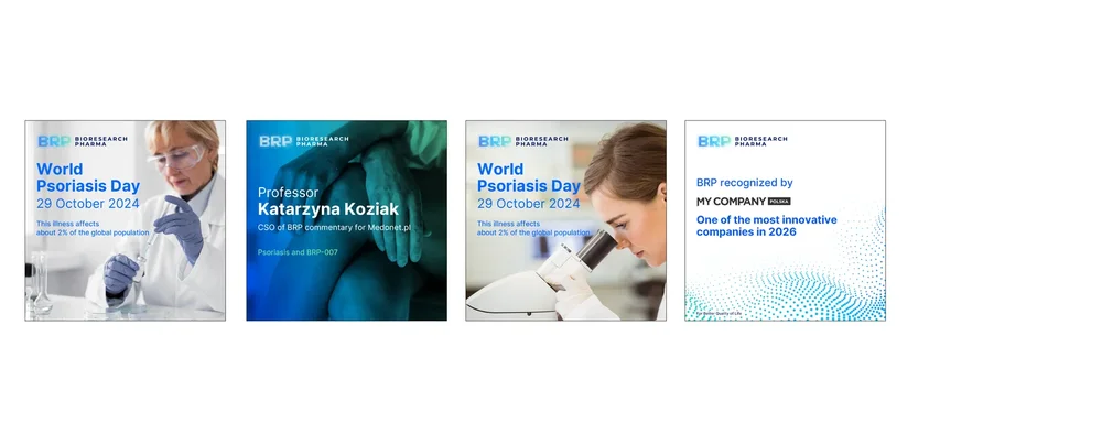Bioresearch Pharma — seria postów LinkedIn: World Psoriasis Day i inne
