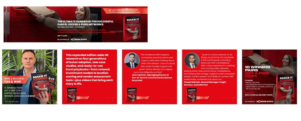 Modern Expo — posty promocyjne do książki Make it Iconic