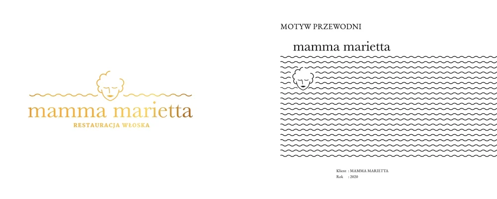 Mamma Marietta — projekt logo i motyw przewodni identyfikacji wizualnej