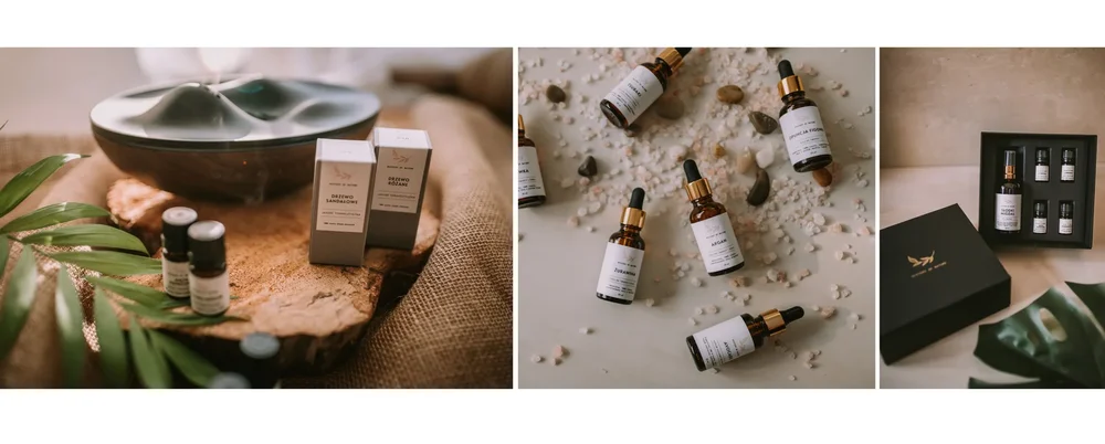 Mystery of Nature — zdjęcia lifestyle: dyfuzor, gift box, olejki