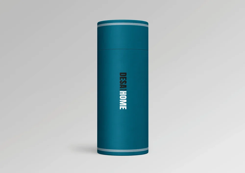 DESA HOME — tuba turkusowa z logotypem